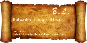 Bohunka Leopoldina névjegykártya